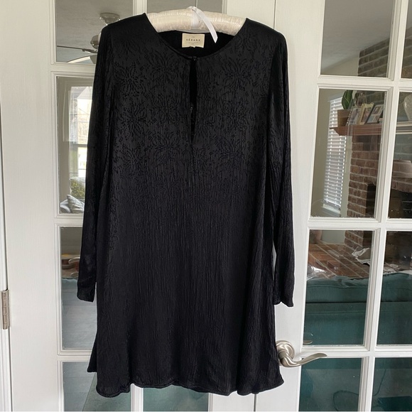 Sezane Ariette Dress FR 40 US 6 Black Shift Swing - Picture 3 of 15